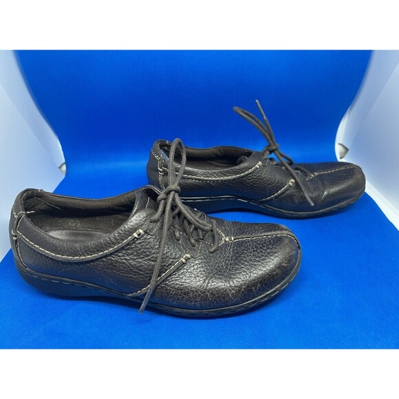 Women’s Clarks Bendables Size 7 Brown Leather Lace Up Casual Shoes - Picture 1 of 9